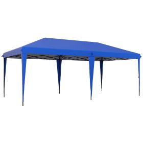 Outsunny 10' x 19.2' Pop Up Canopy Tent, Heavy Duty Tent for Parties, Outdoor Instant Gazebo Sun Shade Shelter with Carry Bag for Catering, Event (Color: as Pic)