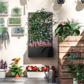 Garden Bed, Galvanized Planter, Garden Bed with Privacy Pan (Color: as picture)